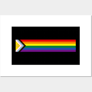 Intersex Inclusive Progress Pride Flag: Retro Horizontal Stripes Posters and Art